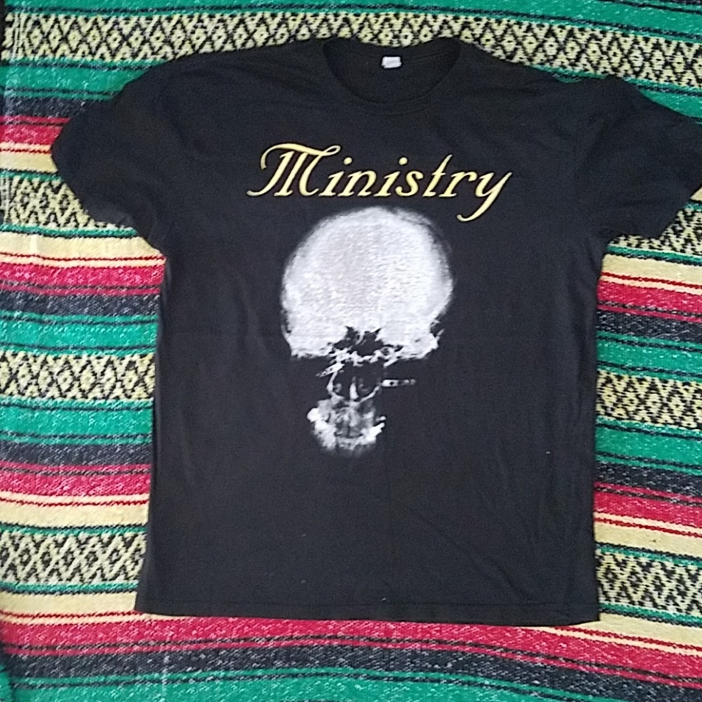 Large black Ministry t-shirt